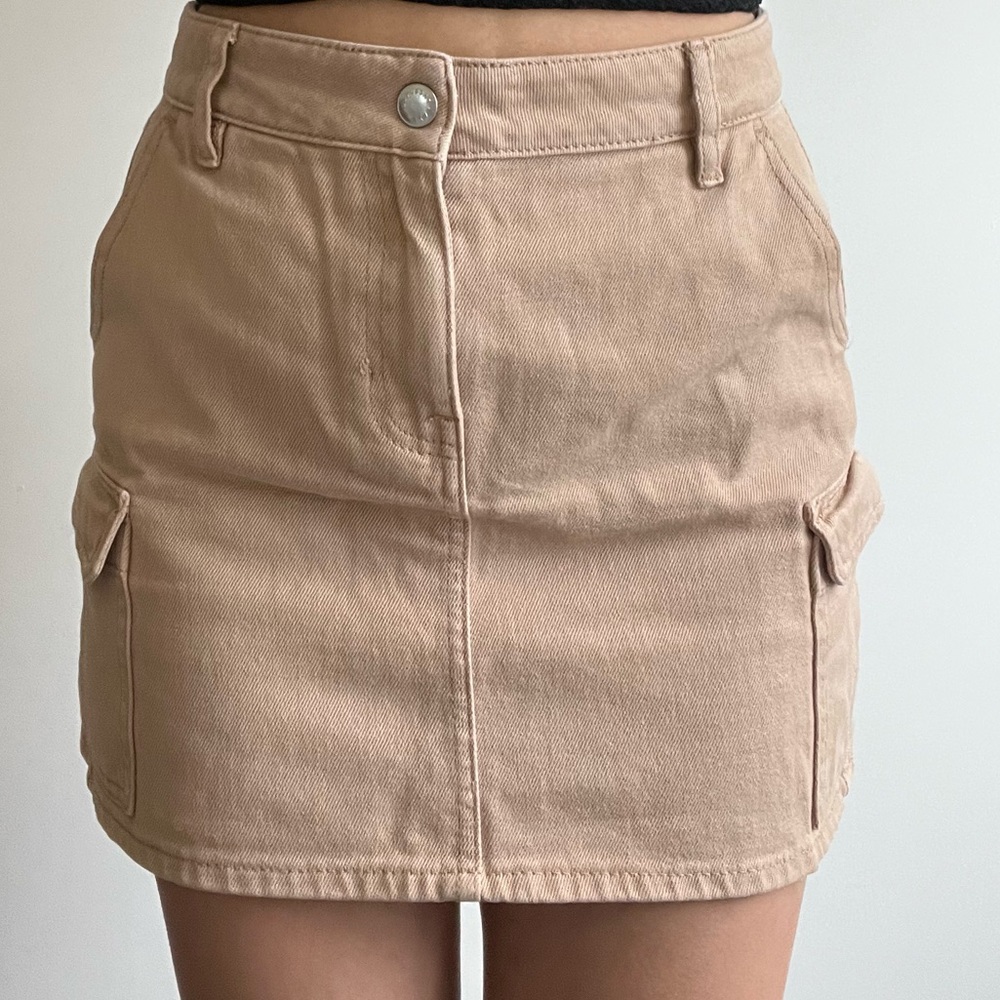 Pacsun Cargo Mini Skirt in Light Brown